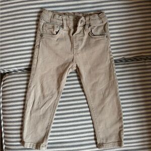Zara Tan Jeans Straight Fit Cotton Blend
